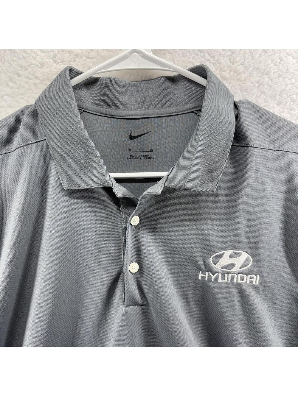 Nike Hyundai Performance Golf Polo Mens XL Gray